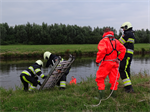 Oefening Brandweer Kollum en het ORT Oppervlakte Reddingsteam van Burgum